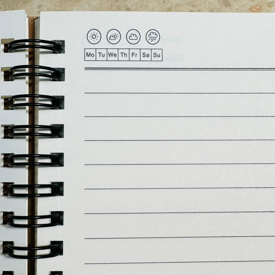Lined Spiral Bound Notebook: Flourish
