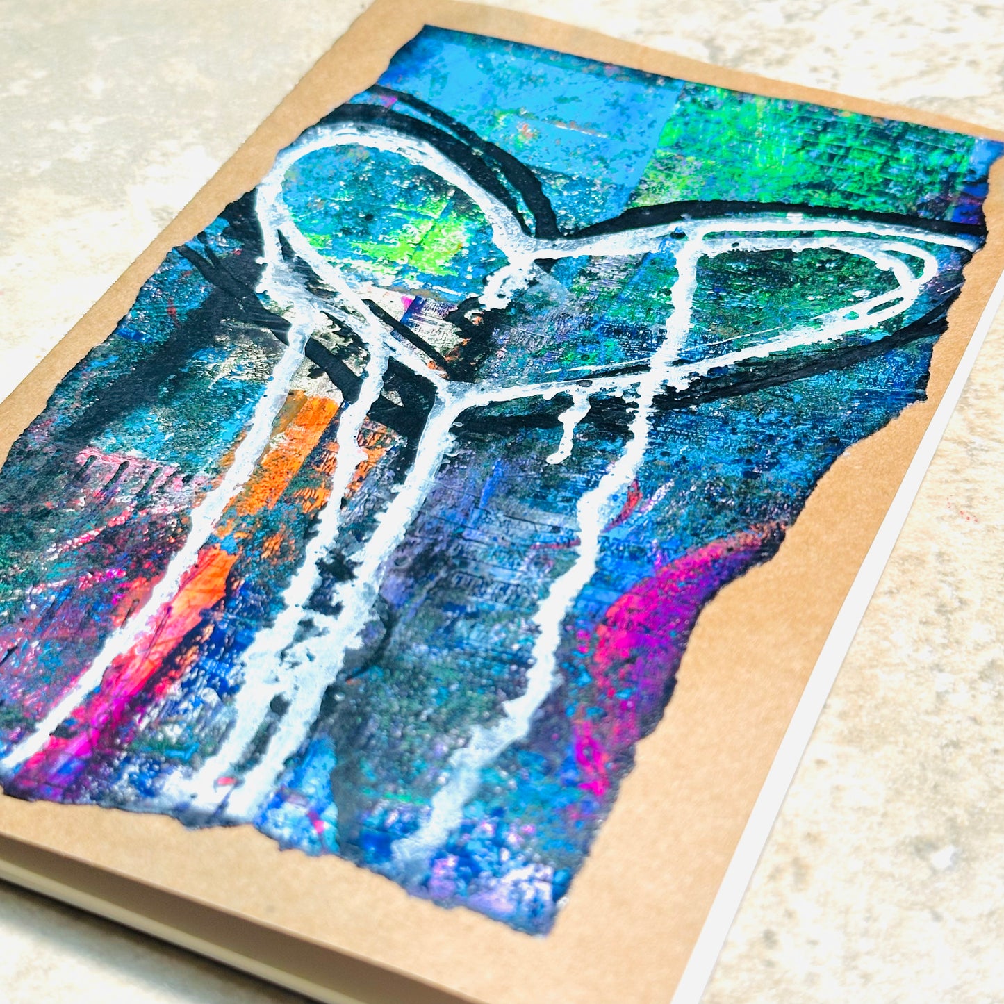 Lined Softcover Notebook: Dripping Heart