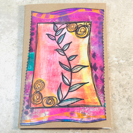 Lined Softcover Notebook: Leaves