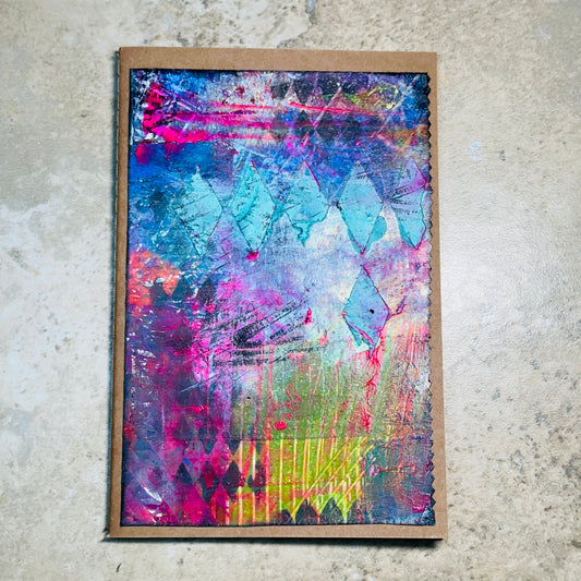 Lined Softcover Notebook: Diamonds