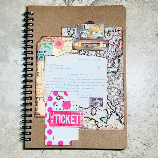 Lined Spiral Bound Notebook: Ticket to Paradise