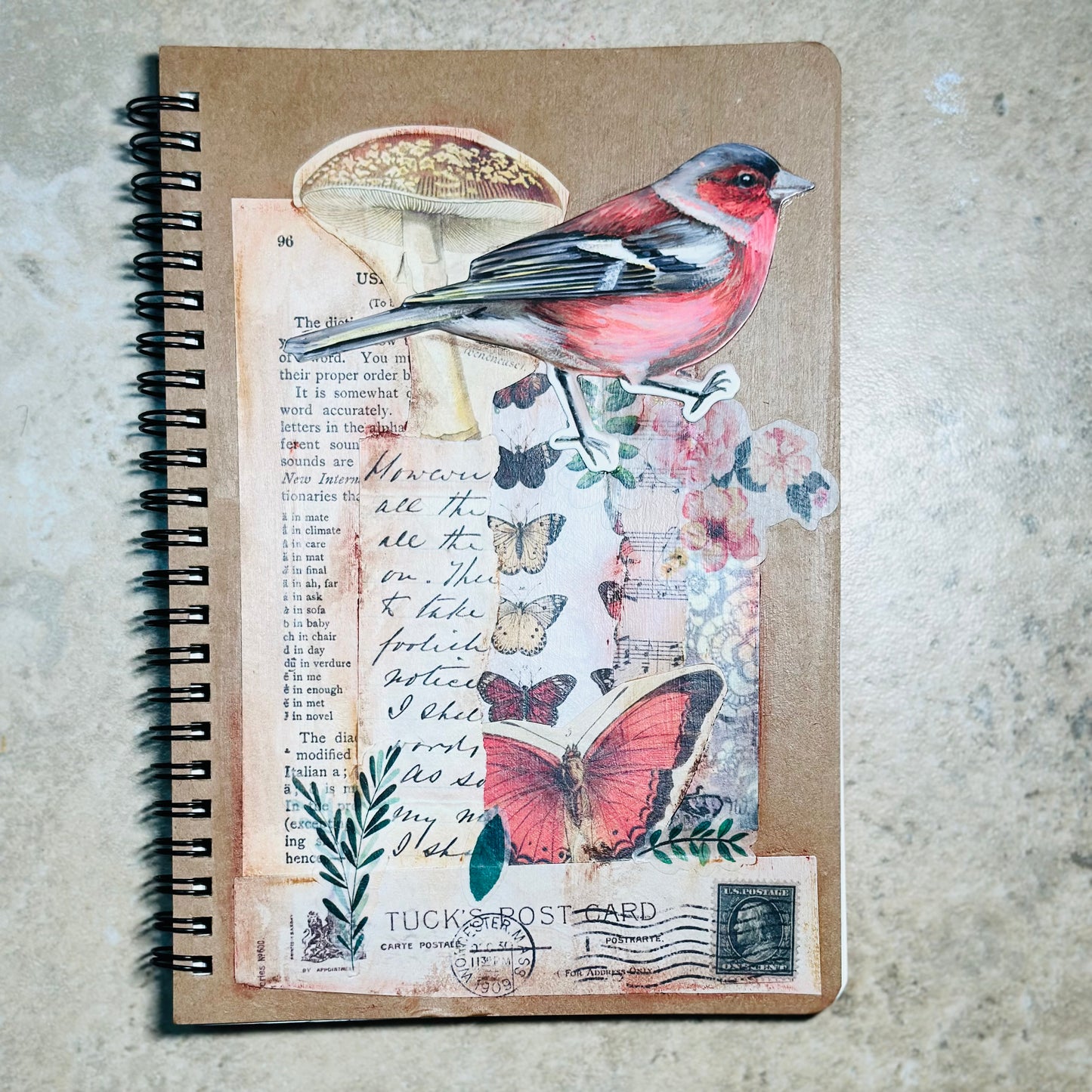 Lined Spiral Bound Notebook: Tuck's Post Card