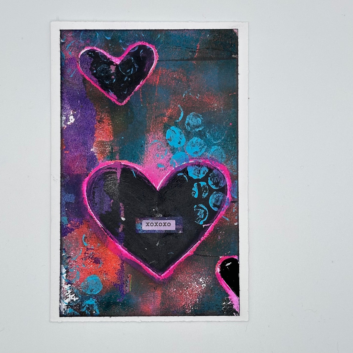 Valentine Cards - Grunge Theme - set of 5