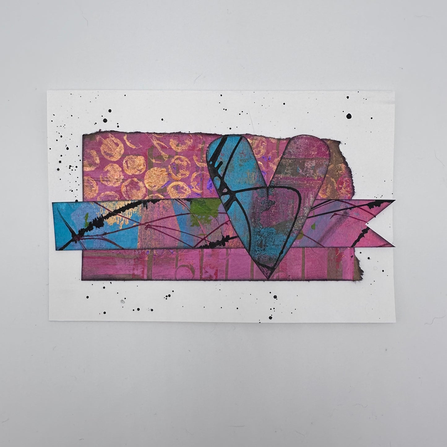 Valentine Cards - Grunge Theme - set of 5