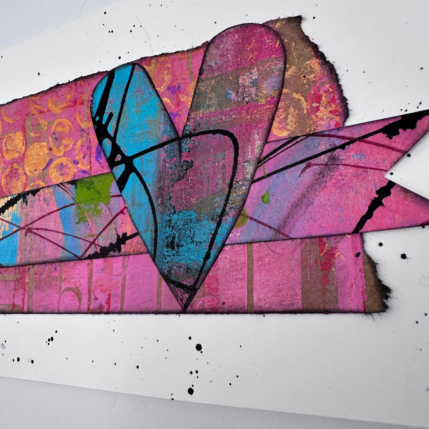 Valentine Cards - Grunge Theme - set of 5